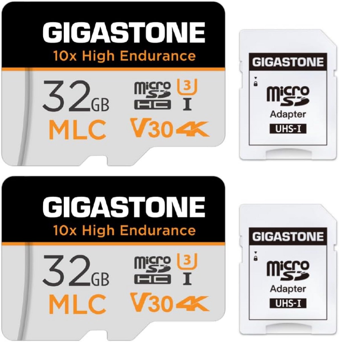32GB 2-Pack micro SD Geheugenkaarten - High Endurance 4K - Snelheid tot 95/50 MB/s