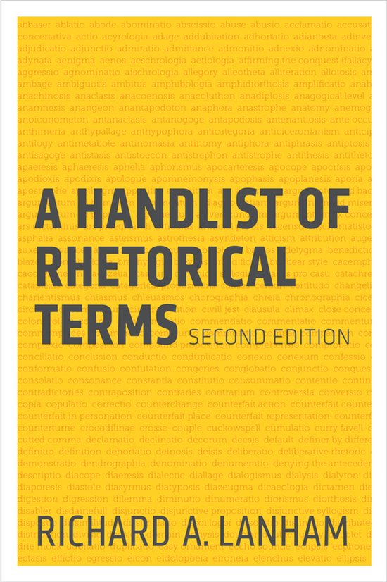 Handlist Of Rhetorical Terms - cover