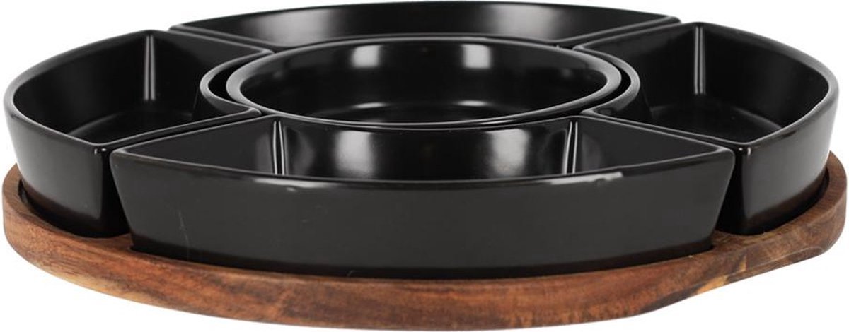 JENS Living Bits & Bites Bo Tapasset XL - 30 x 30 x 4,7 cm - Zwart