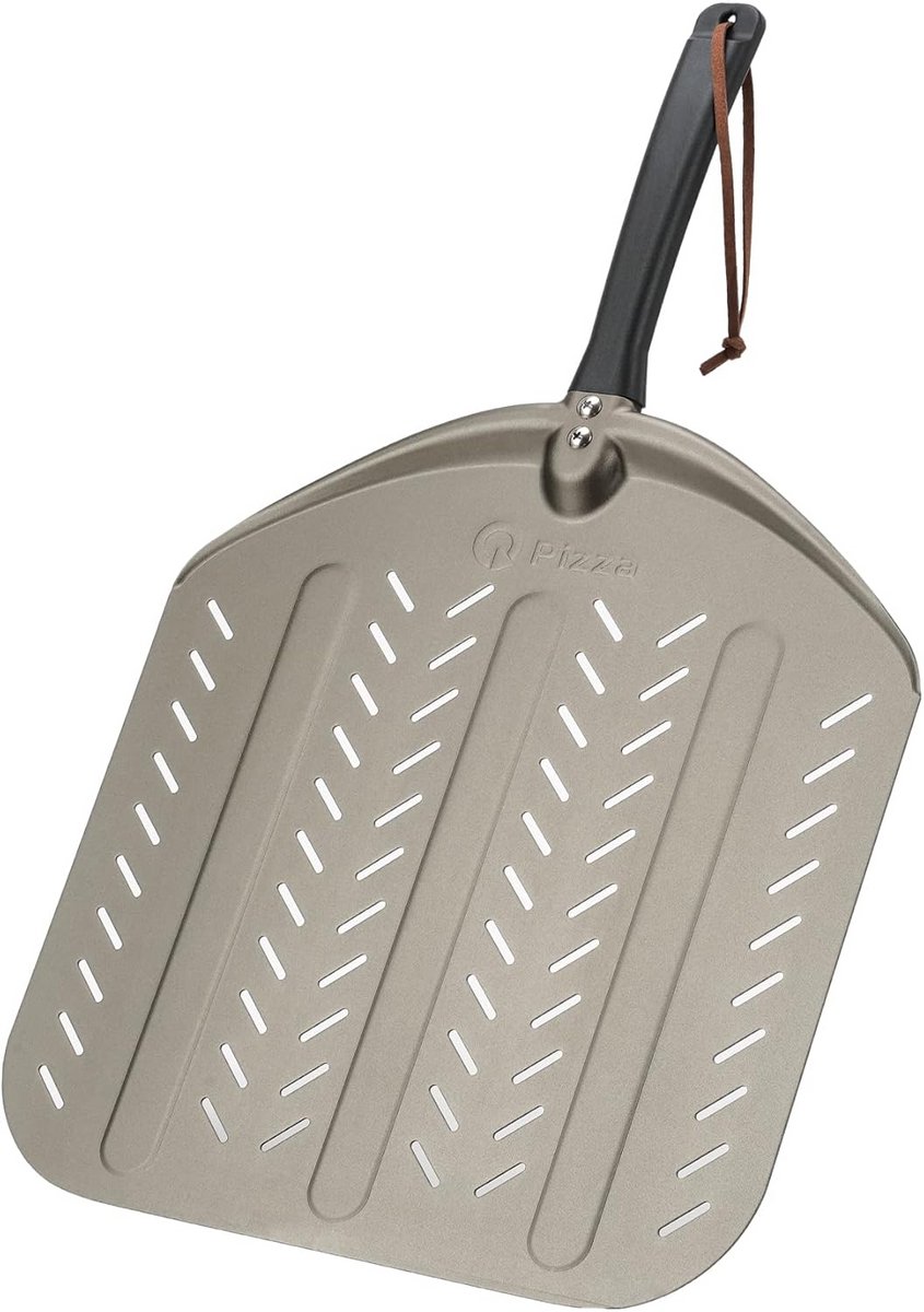 Aluminium Pizzaschep 30 cm - Geperforeerd Keukengereedschap voor Grilloven en Bakken