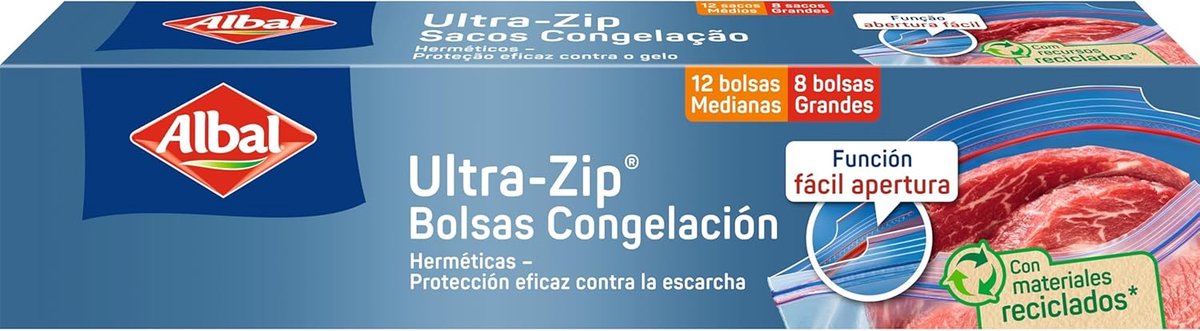 Luchtdichte Invrieszakken - Ultra-rits, 20 Stuks