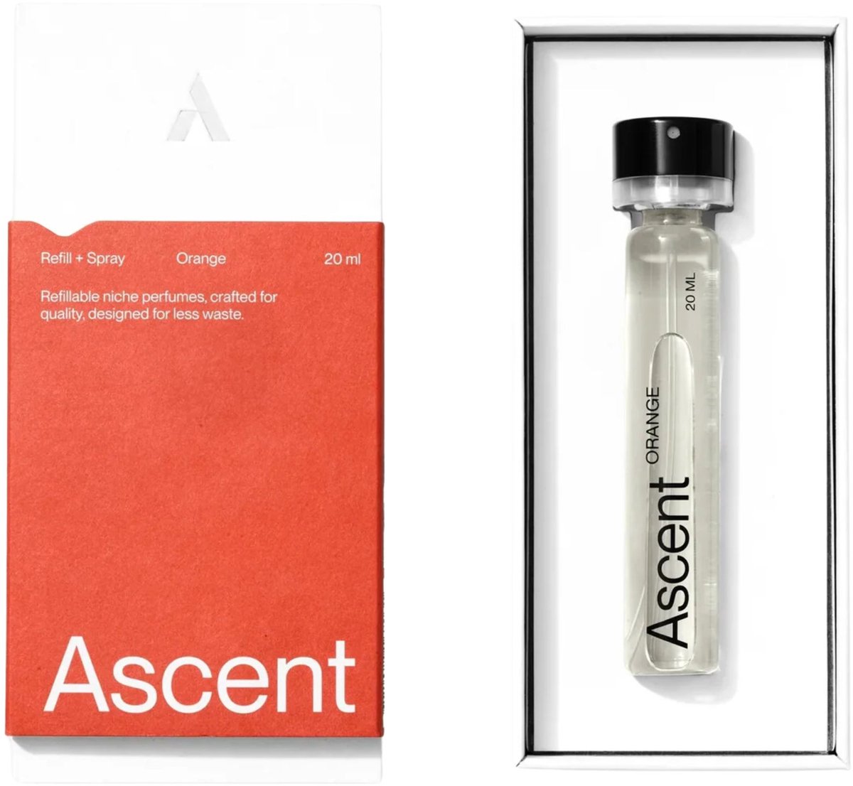 Ascent Orange Navulling Met Spray - Parfum Voor Dames en Heren - Eau De Toilette Homme – Parfumolie - Geurset – Parfumset - Geschenkset Vrouwen en Mannen - Geurtjes Vernevelaar - Luchtjes - 20ml - Vegan - Organische Basis