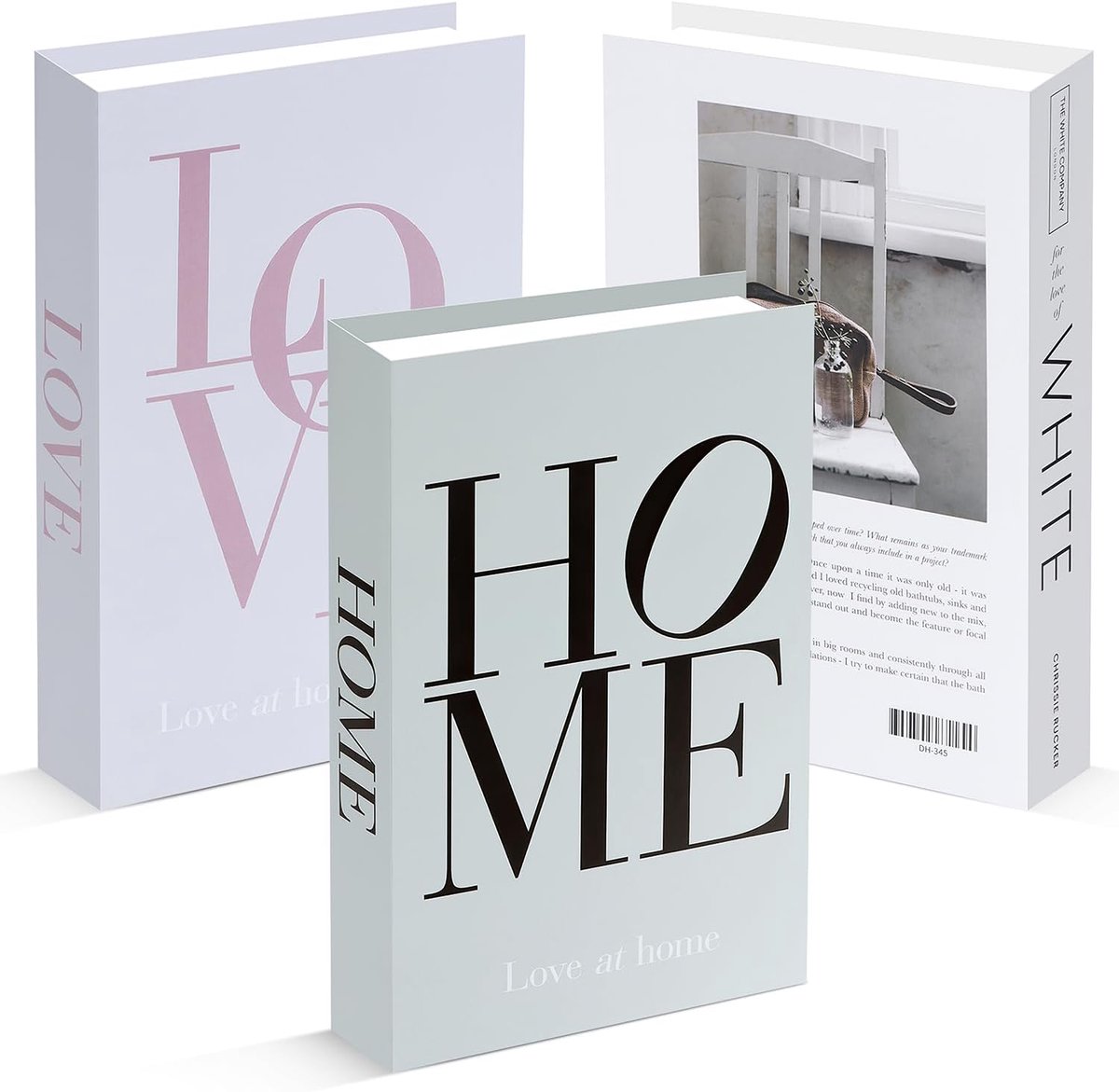 Set van 3 decoratieve kunstboeken voor stijlvolle woondecoratie