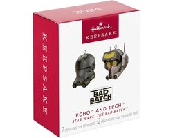 Hallmark Star Wars The Bad Batch Echo en Tech Keepsake Mini Kerstornamenten - 2 pack - Hangers - 3 cm