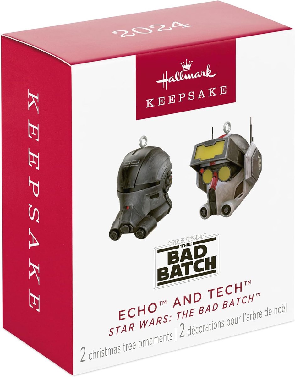 Hallmark Star Wars The Bad Batch Echo en Tech Keepsake Mini Kerstornamenten - 2 pack - Hangers - 3 cm