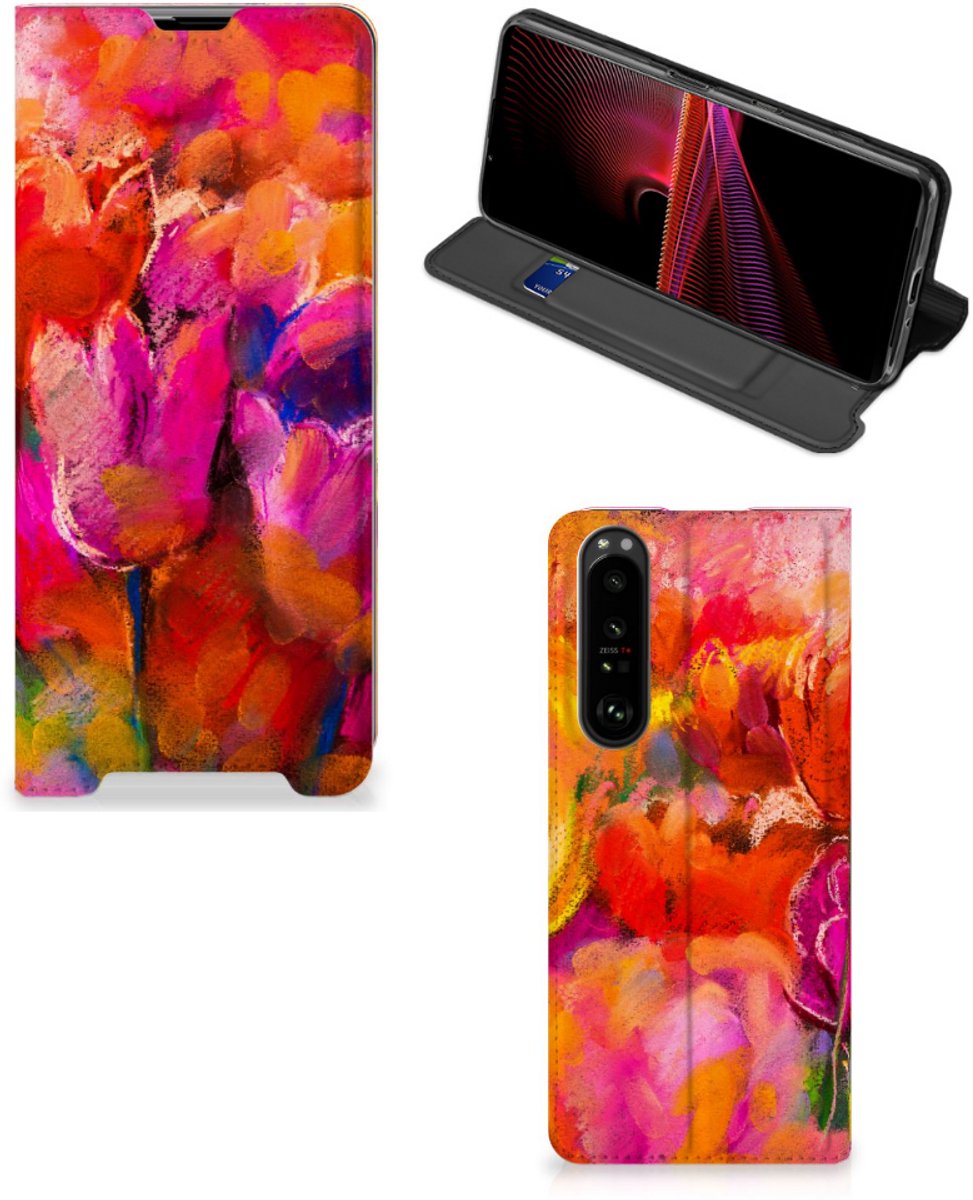 Bookcase Sony Xperia 1 III Tulips