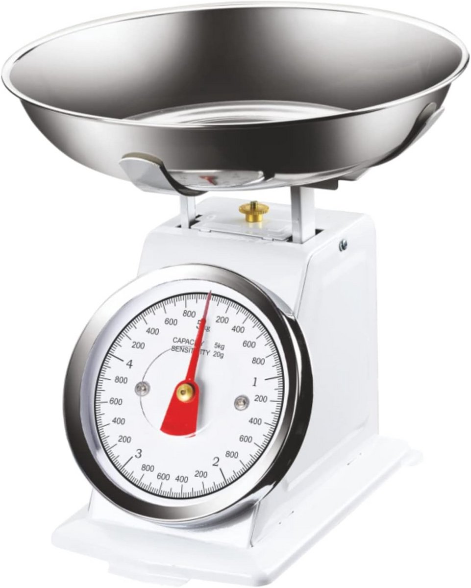 Digitale Keukenweegschaal Wit Met Tarra-functie - Max. 5 kg