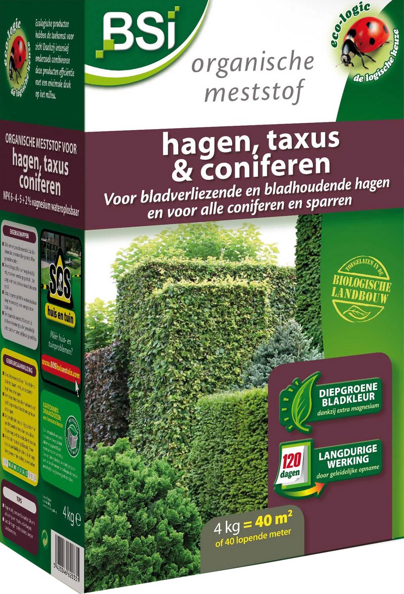 BSI - Hagen, taxus en coniferen Meststof - 4 kg voor 40 m²
