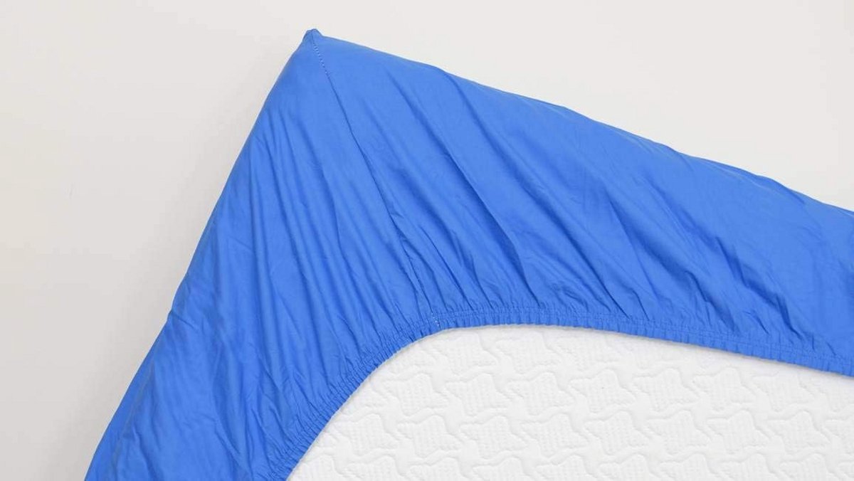 Hoeslaken Topper Katoen-satijn 70x200 cm Blauw
