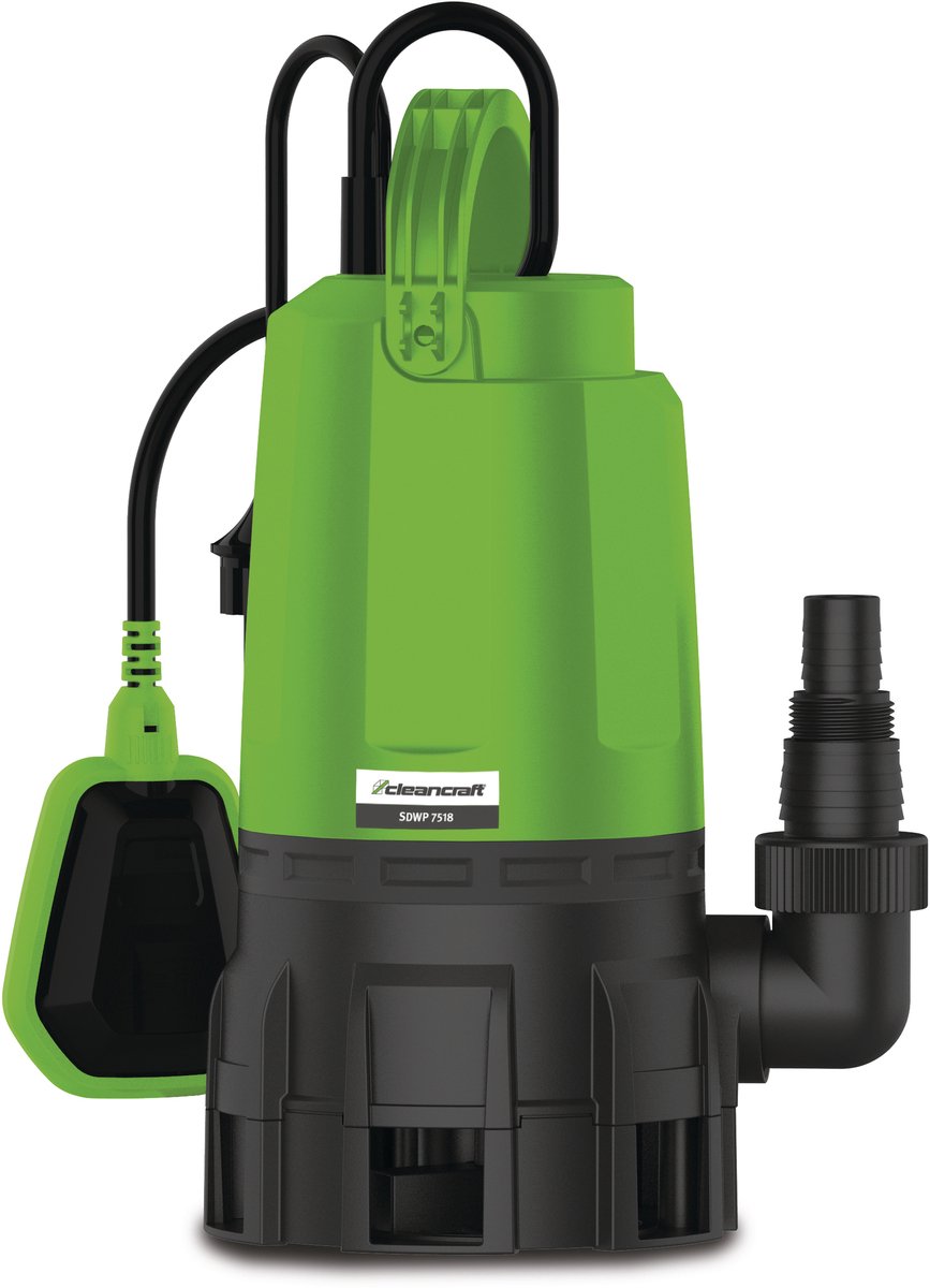 Dompelpomp combinatie voor schoon en vuil water - capaciteit 18.000 l/u - 0,75 kW 230 V Cleancraft SDWP 7518