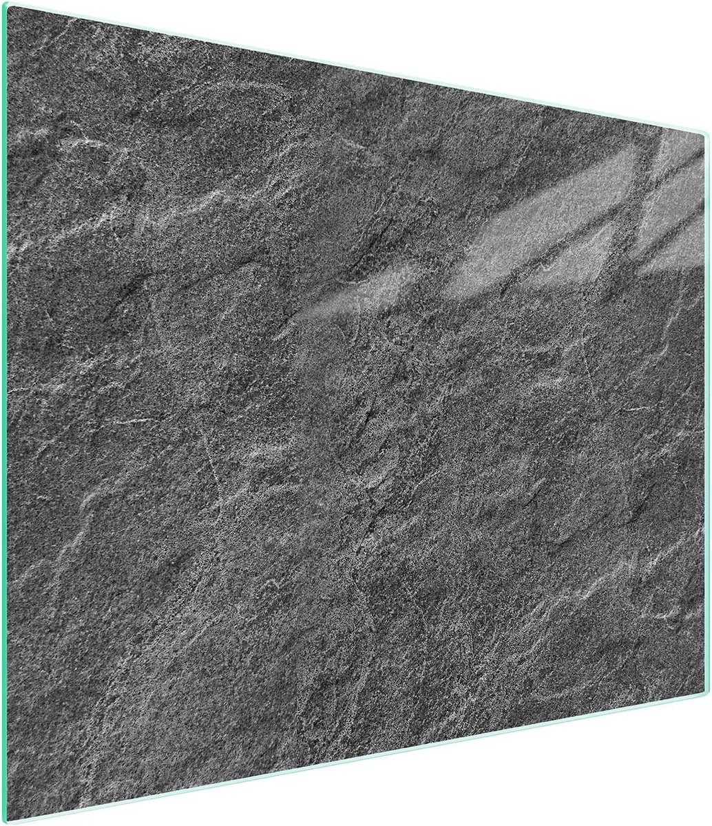 Glazen Fornuis- & Snijplank 52x30 cm Hittebestendig Leisteenlook