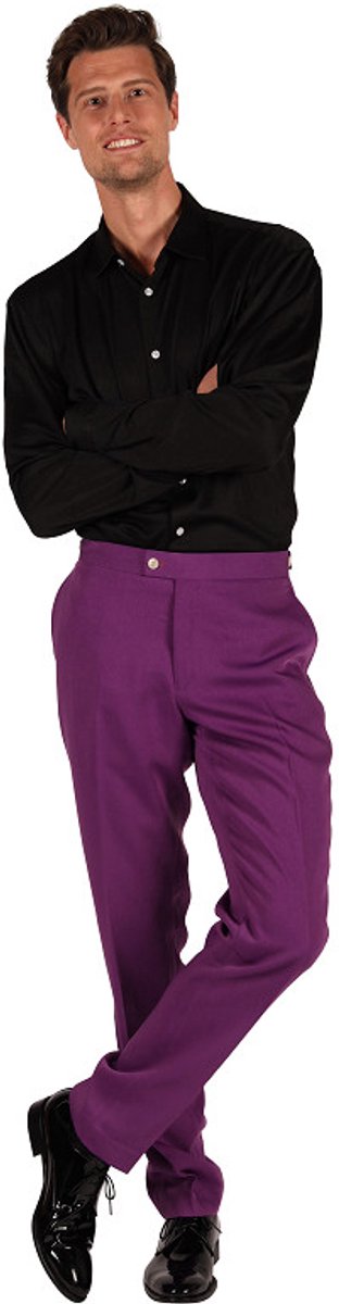 Thetru Broek Heren Paars - Classic Style Pantalon - Carnavalskleding & Verkleedkleren - Mannen - Maat 5XL