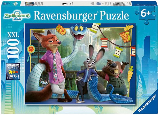 Ravensburger legpuzzel Zootopia XXL 100 stukjes kinderpuzzel.