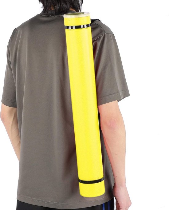 Uitschuifbare Tekenopslagbuis - Telescopische Koker Tekeningen - Kunstwerken Beschermen - Verstelbare Lengte - 63-108 cm - Geel — afbeelding 5