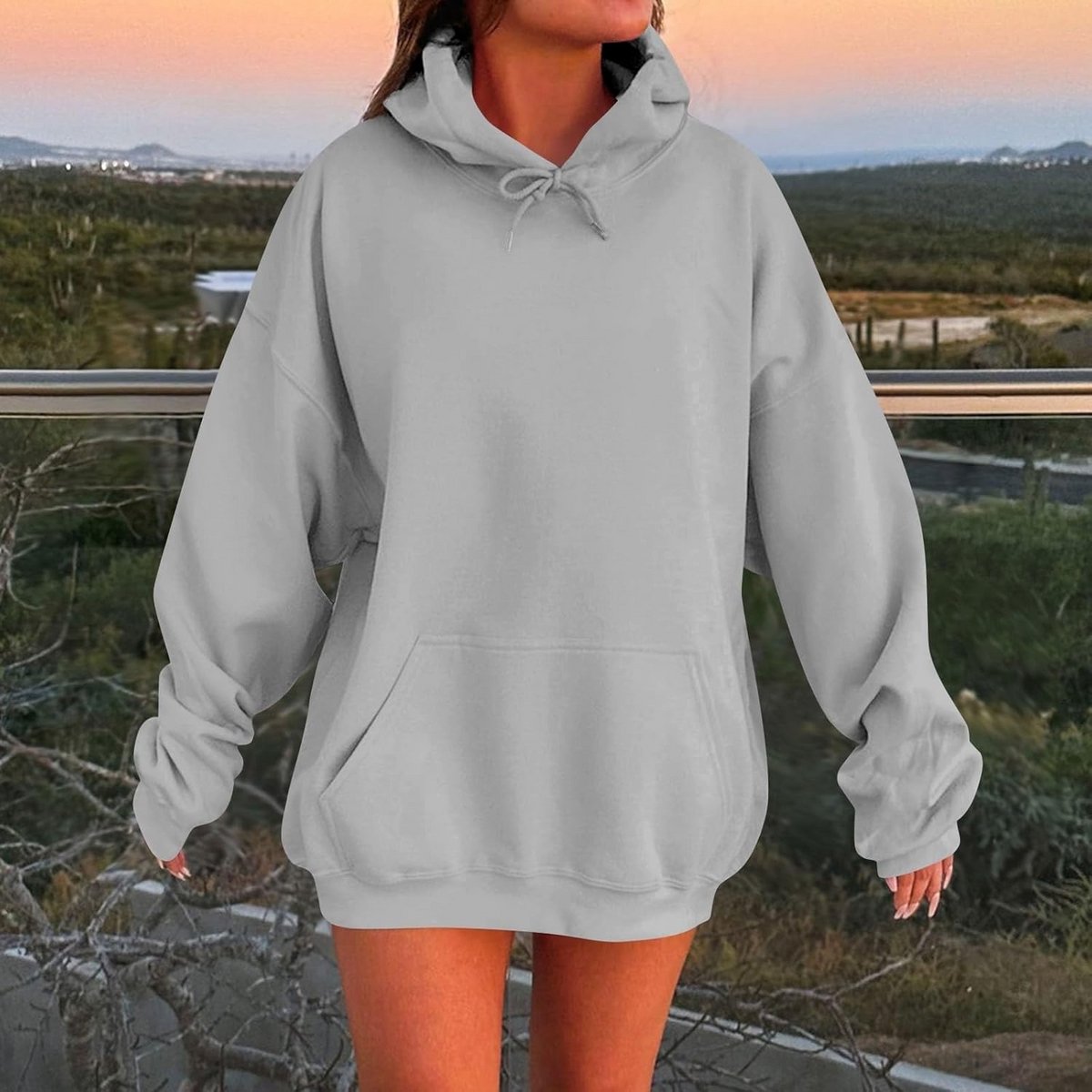 Oversized Hoodie Dames Fleece Trui met Lange Mouwen en Zakken - Herfst & Winter