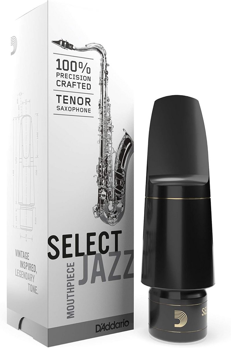 Jazz mondstuk voor Tenorsaxofoon met D7M tipopening, precisie gefreesd uit massief rubber