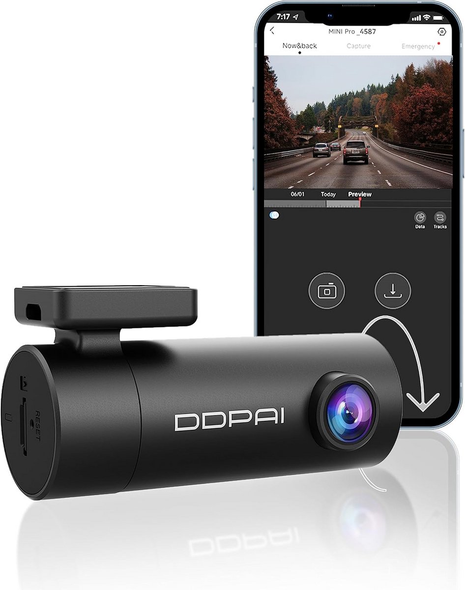 Compacte Dashcam voor Auto met HD Video en Nachtzicht