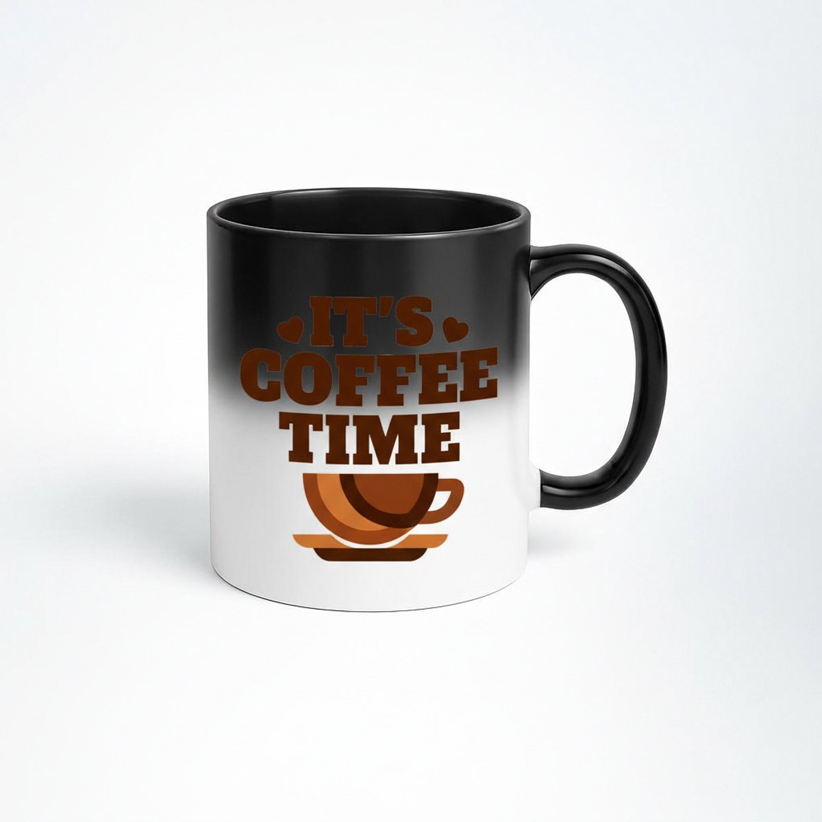 Magische Mok 'IT'S COFFEE TIME' - Warmtegevoelige Koffiemok met Leuke Tekst