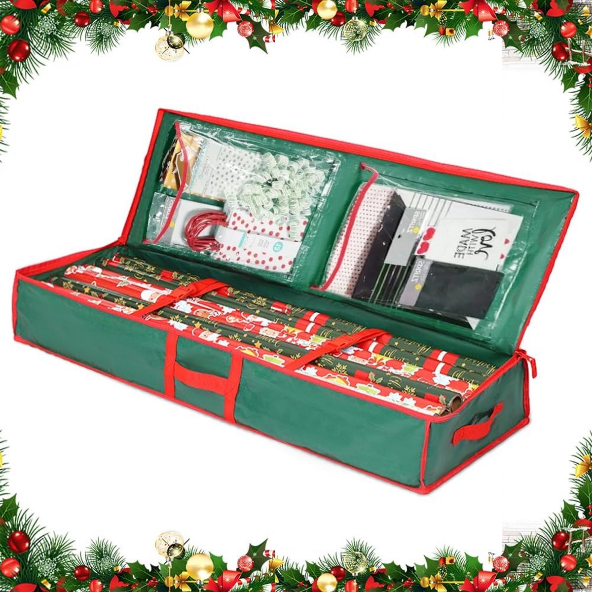 Stevige Opbergtas voor Cadeaupapier en Decoratie met Vakken