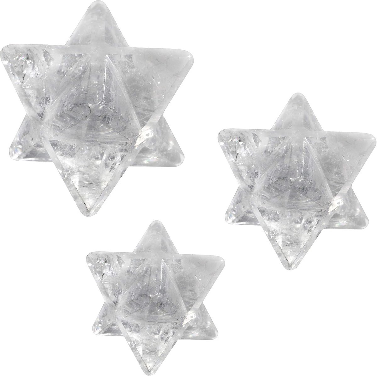 Grote Merkaba Ster van Helder Kwarts Kristal voor Spiritualiteit en Meditatie
