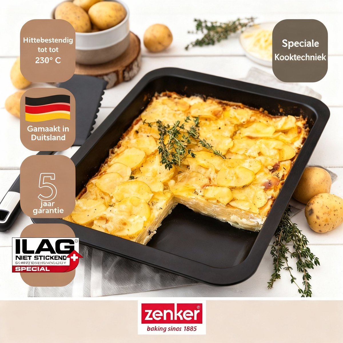 Ovenschaal XXL 40 x 29 x 6 cm Zenker Special Cooking