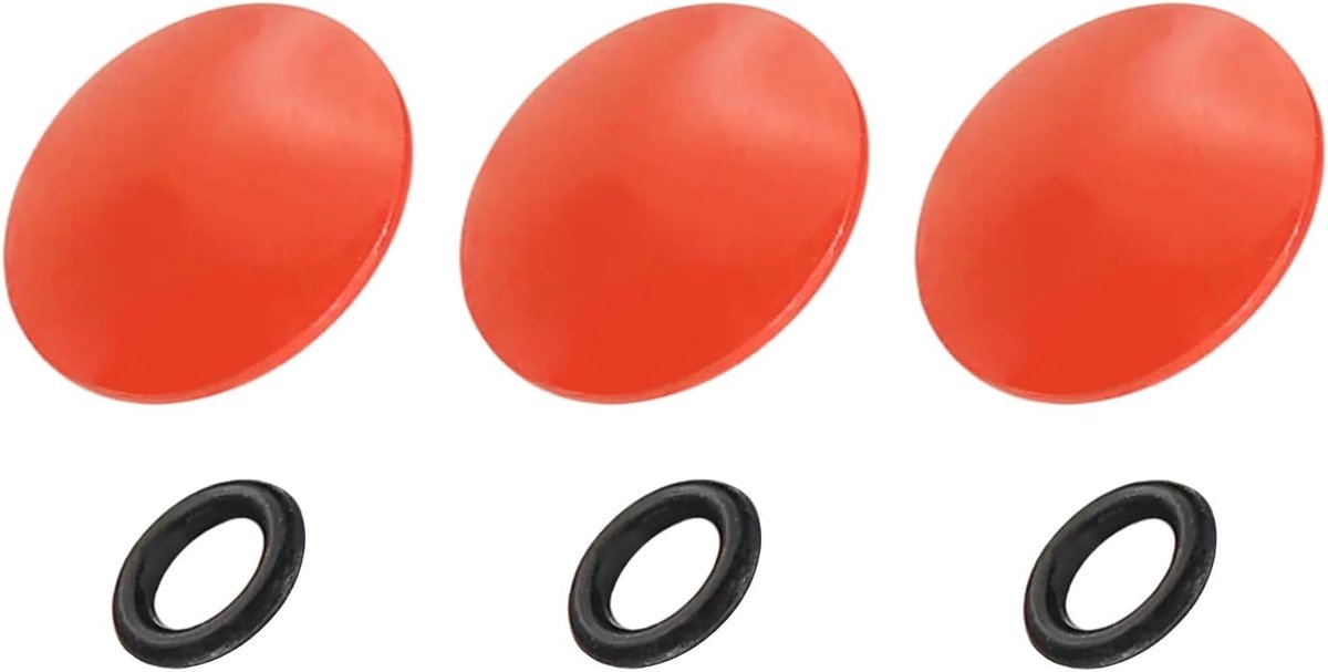 Camera Shutter Button - 3 Pack - 10mm Convex Surface - Shutter Release Buttons - Pure Copper - Voor Nikon - Voor Fujifilm - Voor Leica - DSLR/SLR - Oranje