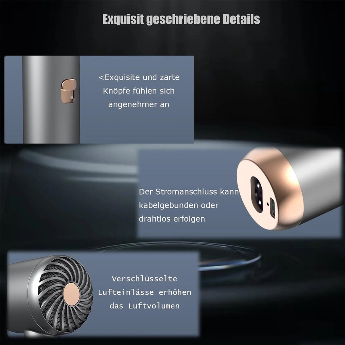 Zouma Draadloze Föhn 1000W met Negatieve Ionen - afbeelding 2