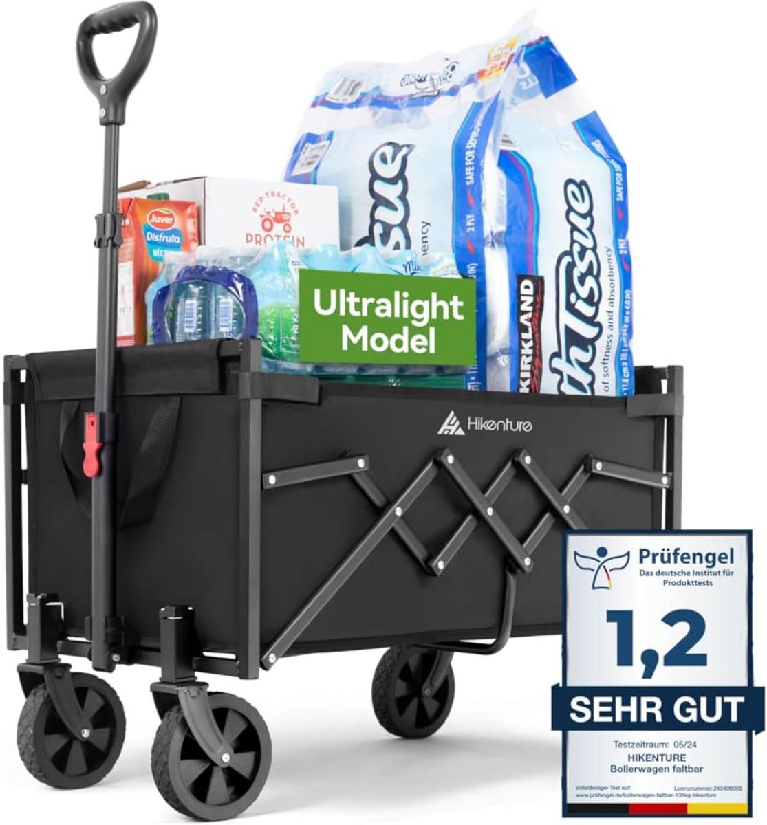 Bolderkar Opvouwbaar - Bolderwagen Luchtbanden - Bolderkarren - 100kg Draagvermogen - Outdoor & Speelgoed