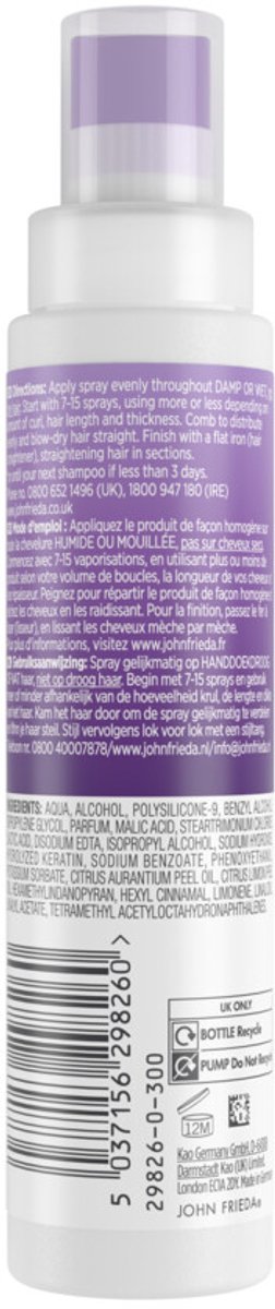John Frieda Frizz Ease 3-Day Straight Spray - 100 ml