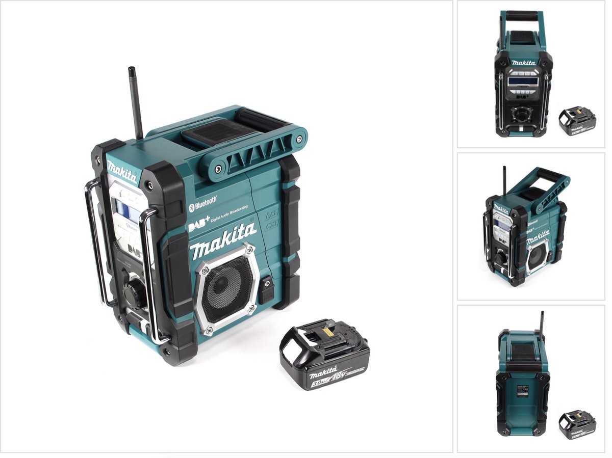 Makita DMR 112 F1 accu bouwradio 7,2 - 18V Bluetooth DAB+ + 1x 3,0Ah accu - zonder oplader