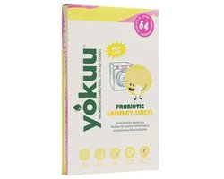 YOKUU Probiotische Wasstrips - 64 Wasbeurten - Wasdraad Frisse Geur - Reis Wasmiddel - Ultra Geconcentreerd en Voorgedoseerd - Ecologisch Wasproduct