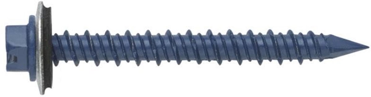Directe Bevestigingsschroeven met Zeskantkop en Sluitring - Koolstofstaal 6,5x180mm (100 Stuks)