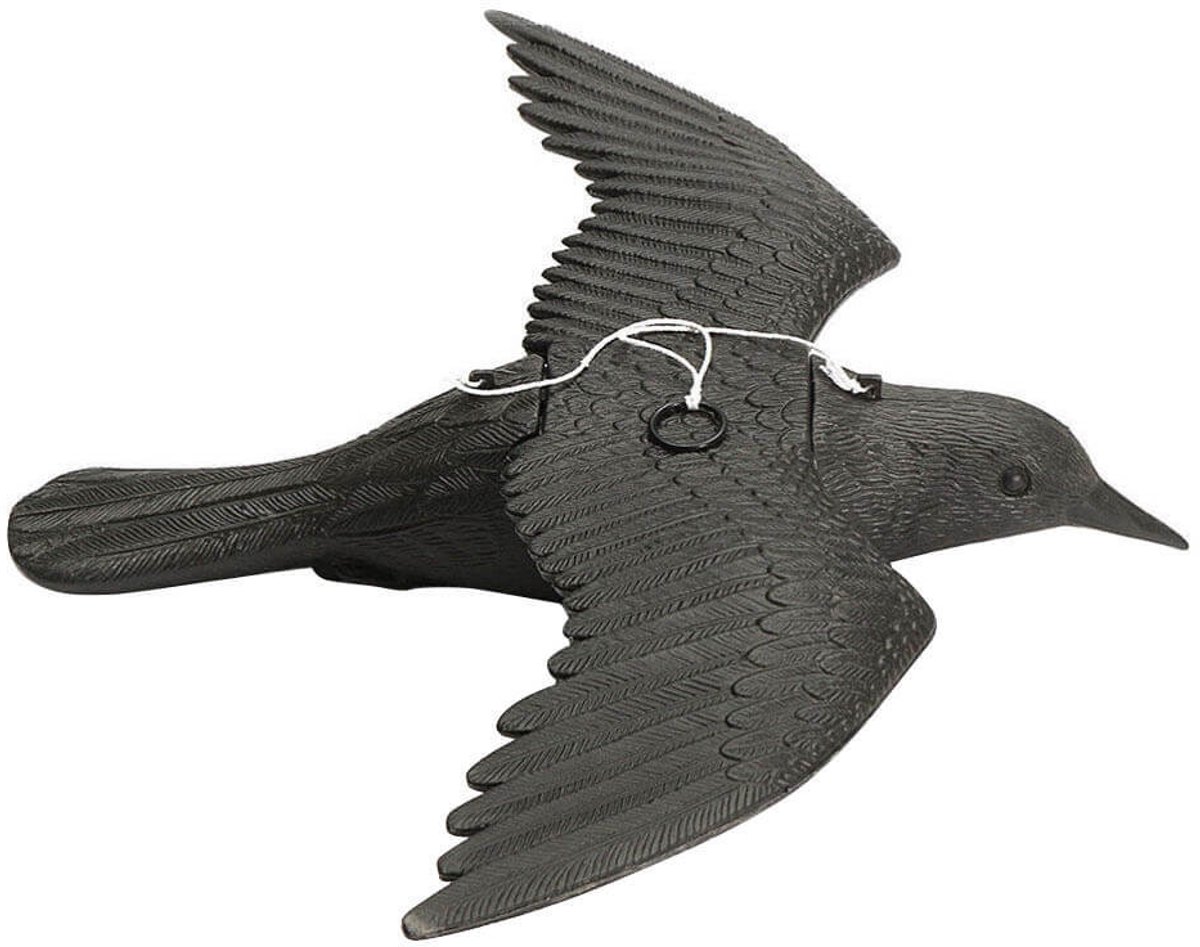 Hangende - Vogelverschrikker – Realistische Nep Kraai – Beschermt Tuin, Balkon en Terras