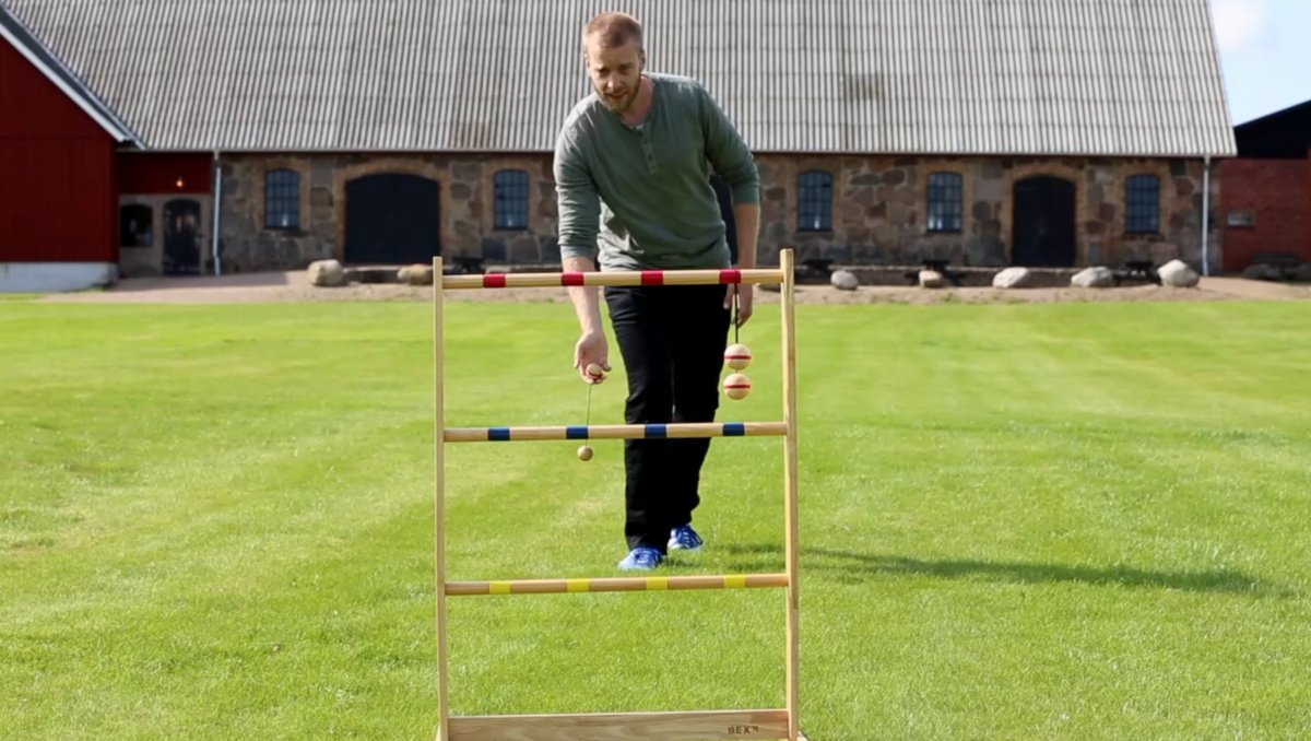 Bex Spin Ladder Original – Ladder Toss Werpspel – Houten Buitenspel Van Rubberhout – Inclusief 6 Touwballen – Complete Set – Vanaf 8 Jaar — afbeelding 4