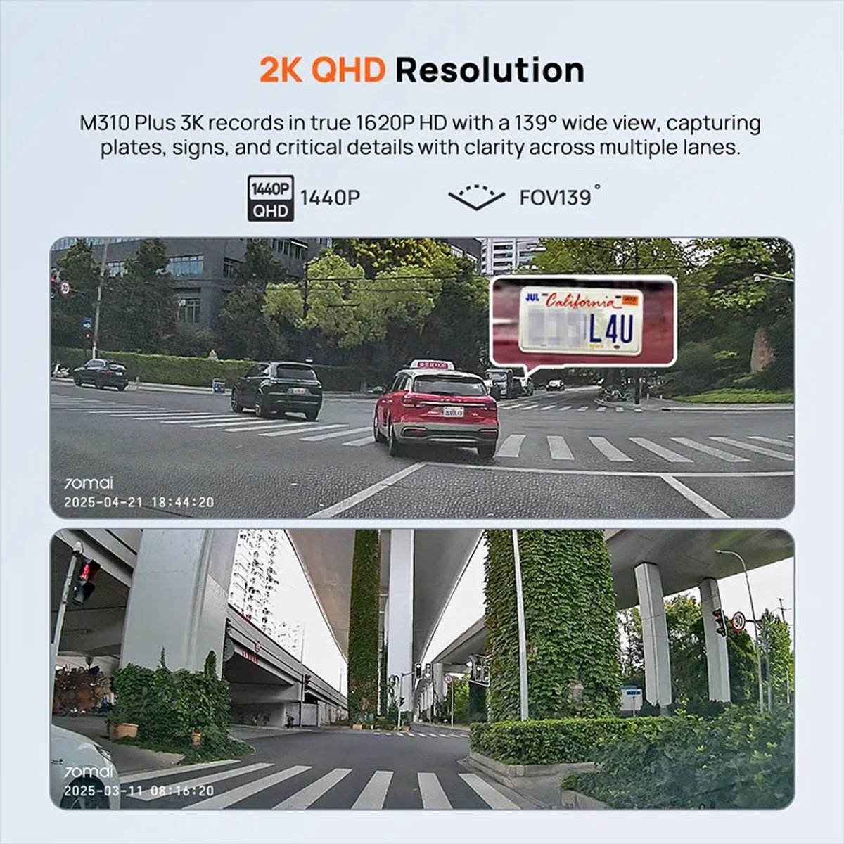 HOB Dashcam - Daschcam Voor Auto - 64 GB - Dashcam 2K - WiFi - Nachtzicht - Parkeerbewaking - App bediening - Groothoek 143° – foto 6