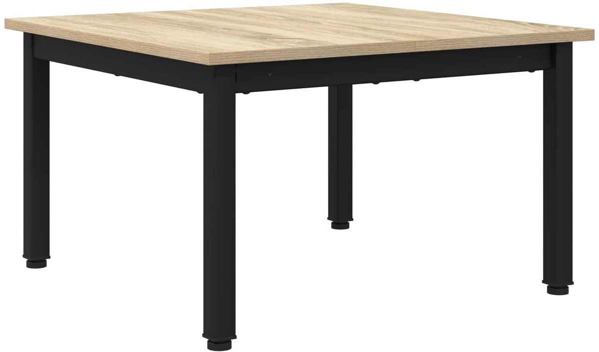 vidaXL Salontafel - Sonoma - Eiken - 60 - x - 60 - x - 36 - cm - Bewerkt - hout