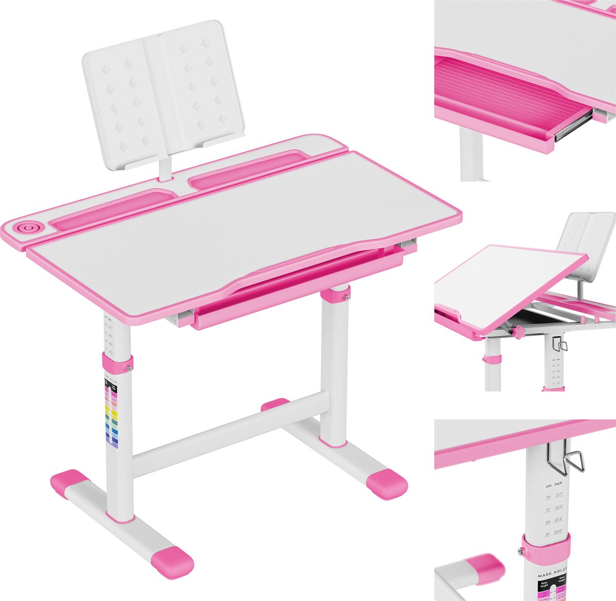 Mark Adler - Study 3.0 - Ergonomisch bureau voor een kind - Roze