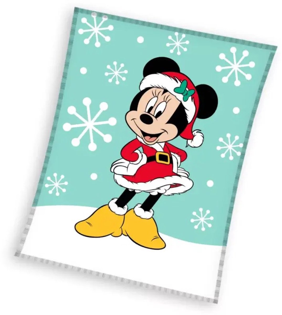 Minnie Mouse fleece deken kerst 130 x 160 cm - polyester