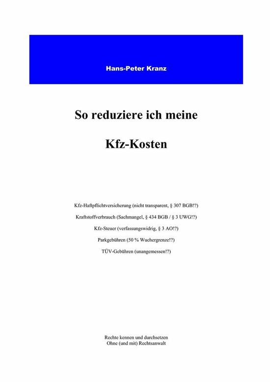 So reduziere ich meine KFZ-Kosten - cover