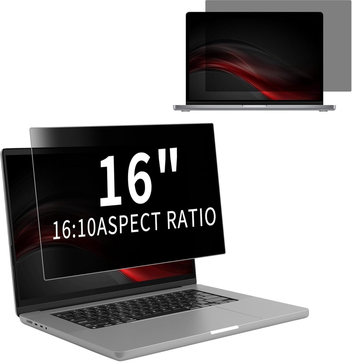 Privacyscherm Laptop - Beeldschermfilter Anti-glans - Bescherming Vertrouwelijkheid - Afneembaar Blauwlichtfilter - 16 inch 16:10