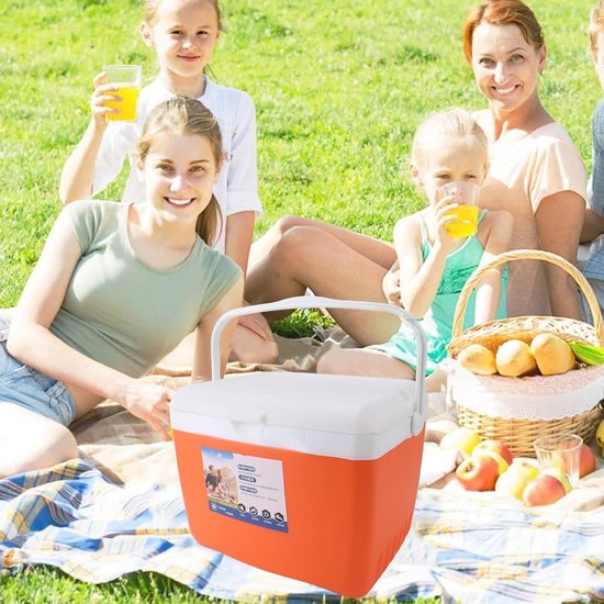 Draagbare Koelbox - Geïsoleerde Cooler - Outdoor Activiteiten - Lekbescherming - 13 Liter - Oranje — afbeelding 2
