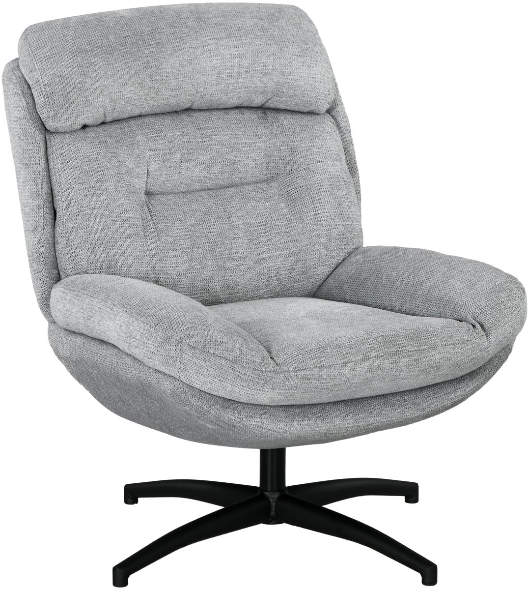 Merax Draaibare Fauteuil Grijs – Comfortabele Relaxstoel Met Chenille Stof, 360° Draaibare
