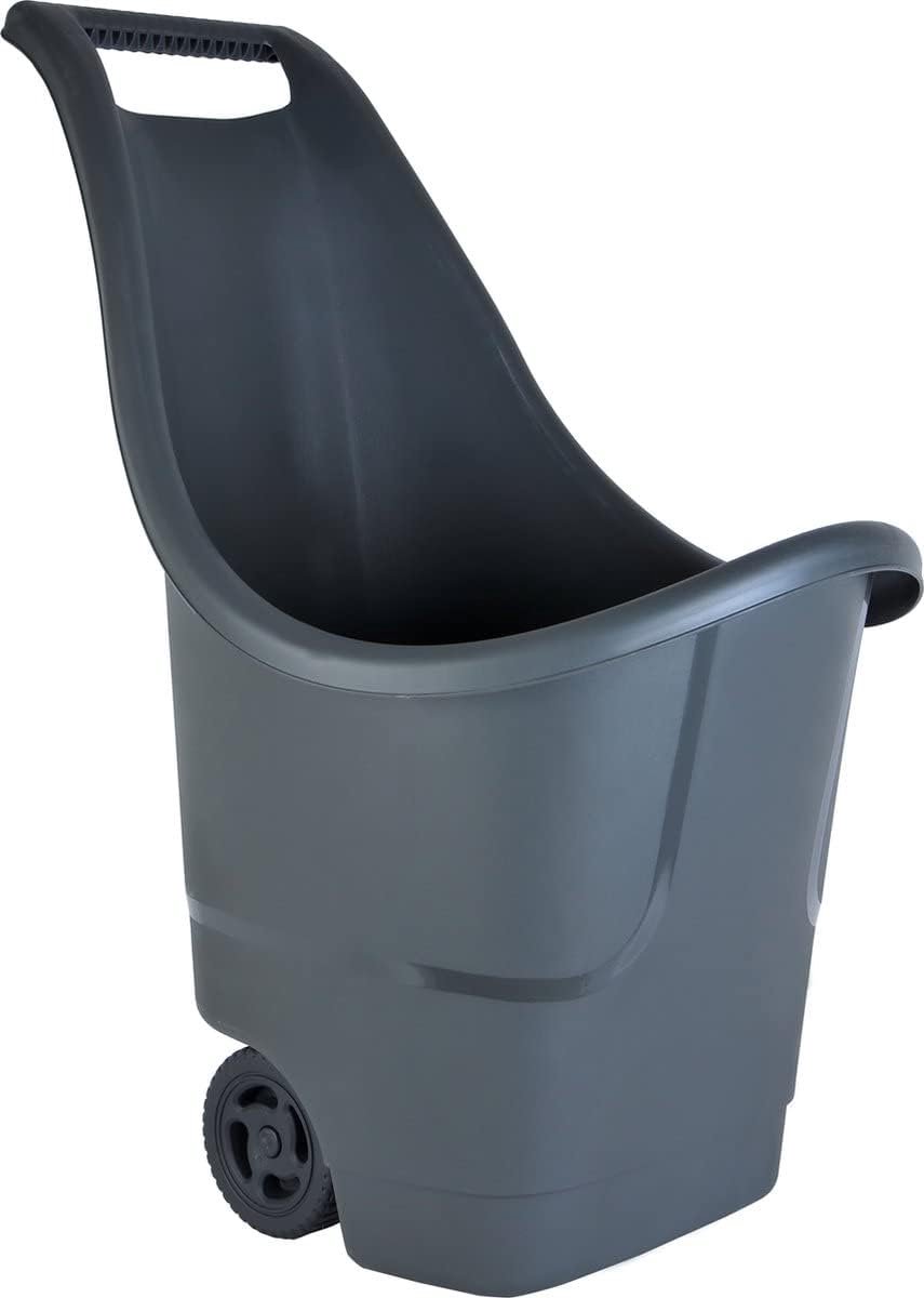 Tuinwagen Met Wielen - Handige Kar - Tuin Werk - Lichtgewicht Stevig - 50 Liter - Antraciet