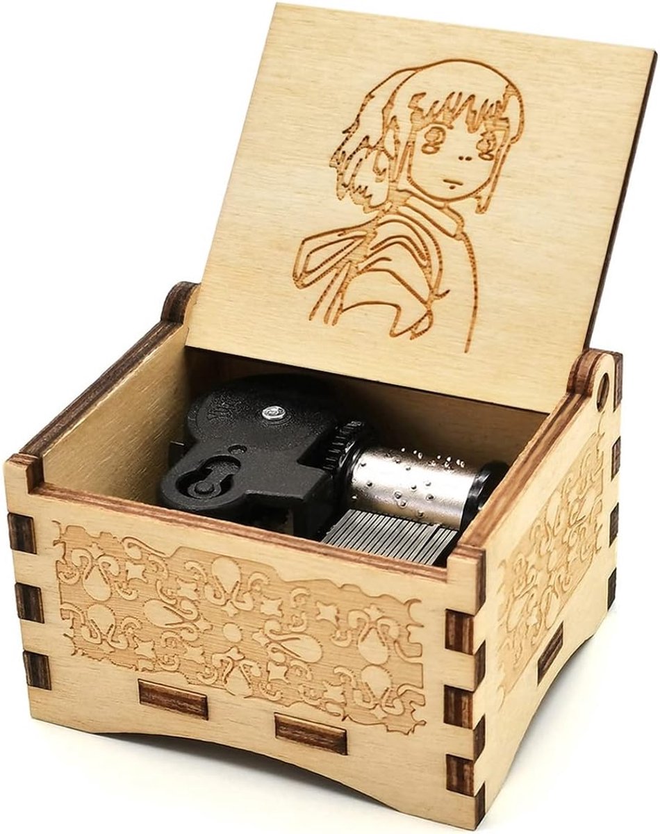 Houten Muziekdoos - Draaiende Melodie - Decoratief Cadeau - Klassiek Mechanisme - 98 x 64 cm