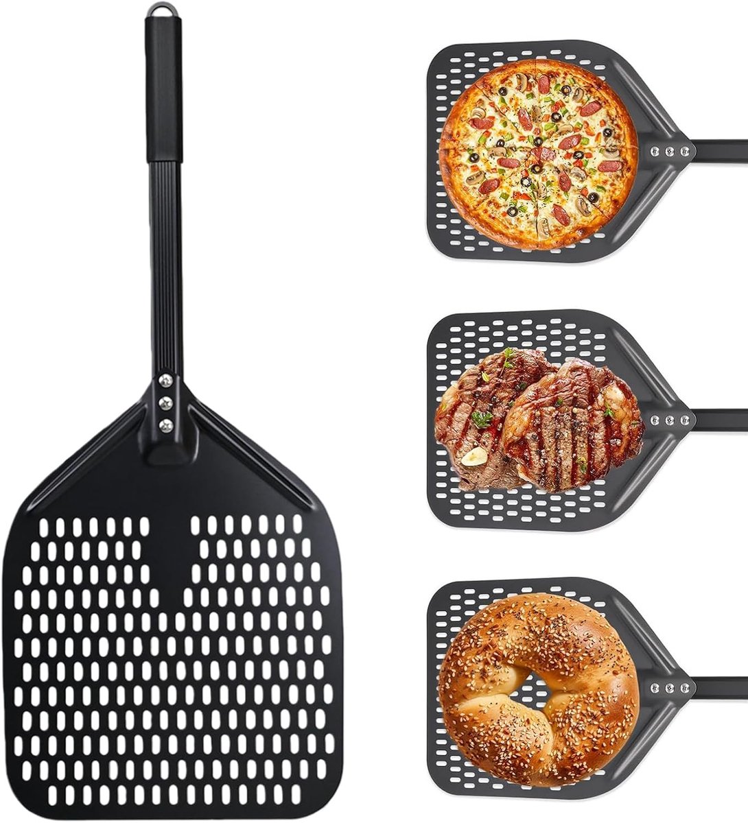 Pizzas schep - Bak spatel - Pizza brood bakken - Draaibare lichte schep - 30 x 72.5 cm