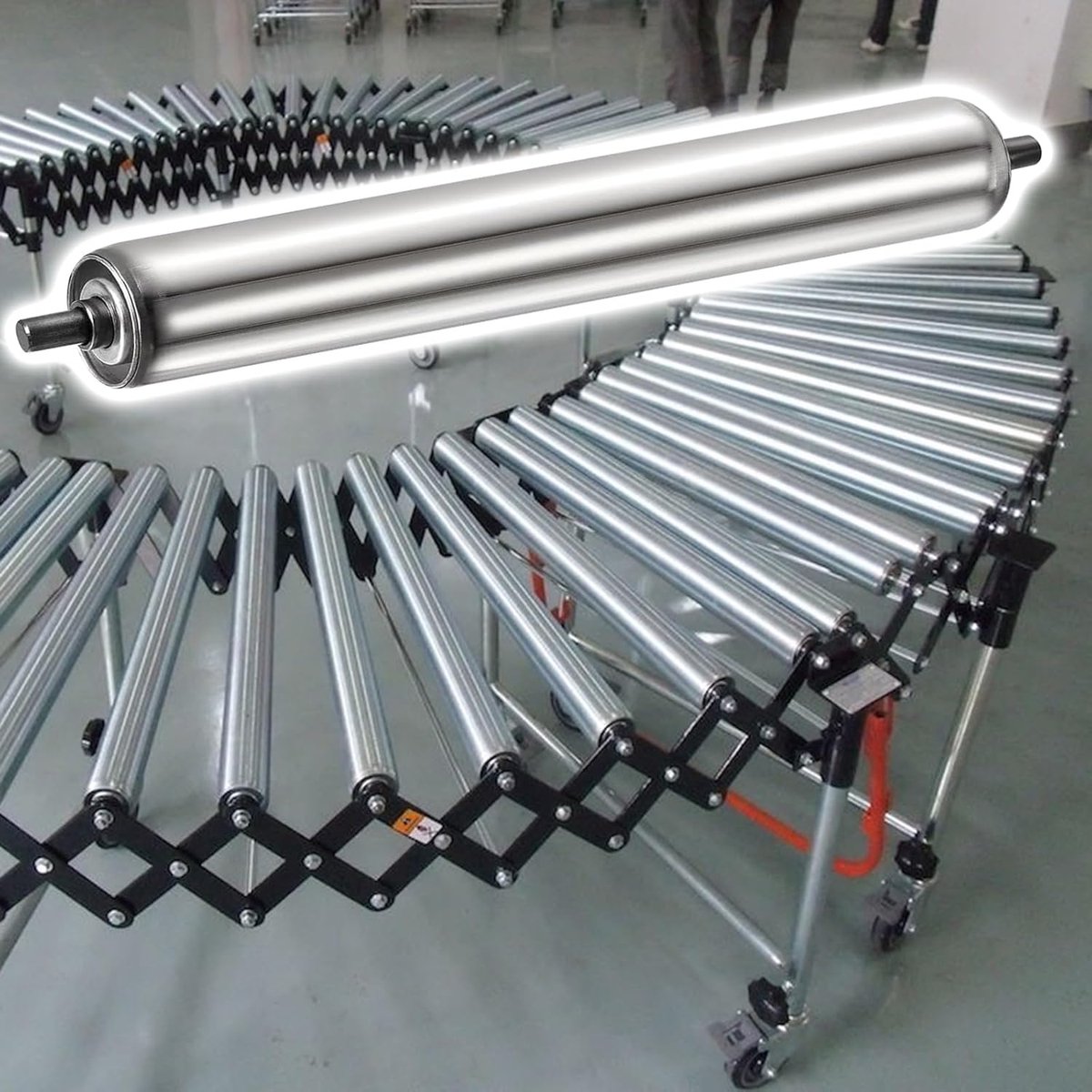 Transportrollen Set - Industriële Rollen - Materiaal Verplaatsen - Roestvrij Staal - 30cm Lengte