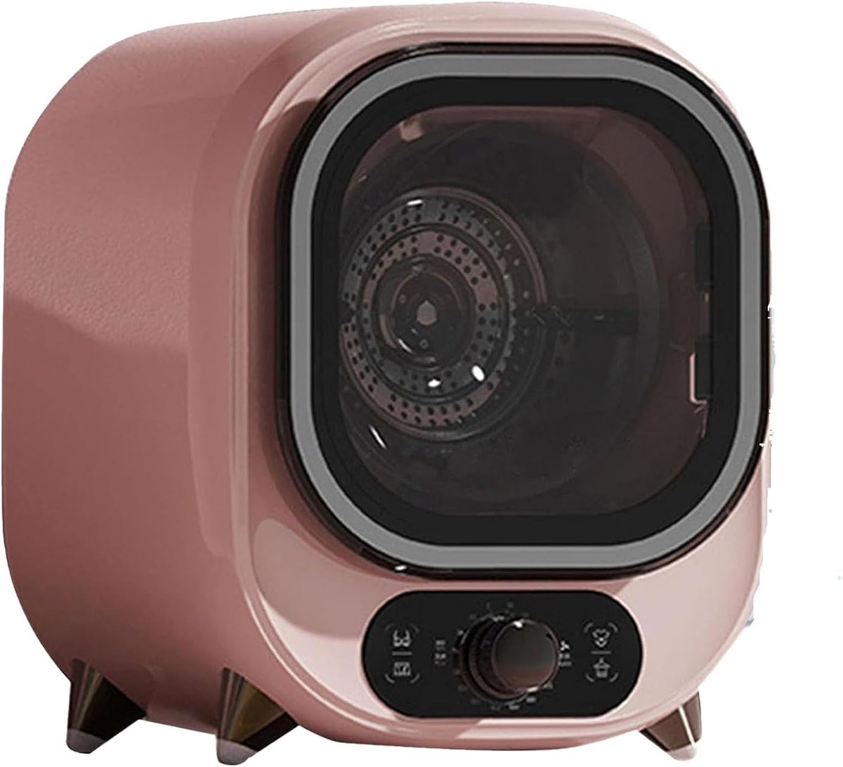 Draagbare Condensdroger Mini Wasdroger Kleine Ladingen Drogen Roestvrij Staal Trommel 08 Kg Capaciteit Roze