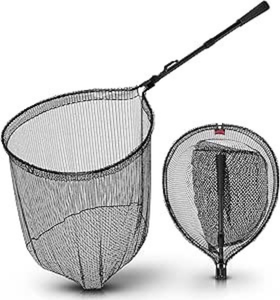 SVN® Schepnet Vissen - Visnet - Telescoop Schepnet - Duurzaam Net met Rubberen Coating - Zwart - 50cm x 55cm x 1cm