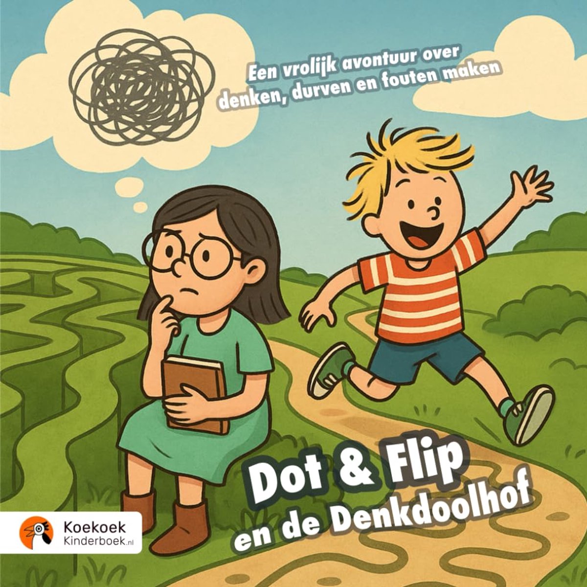 Kinderboek Denkdoolhof - Verhaal over Fouten - Zelfvertrouwen Opbouwen - Speelse Inzichten Leren - 21 x 21 cm