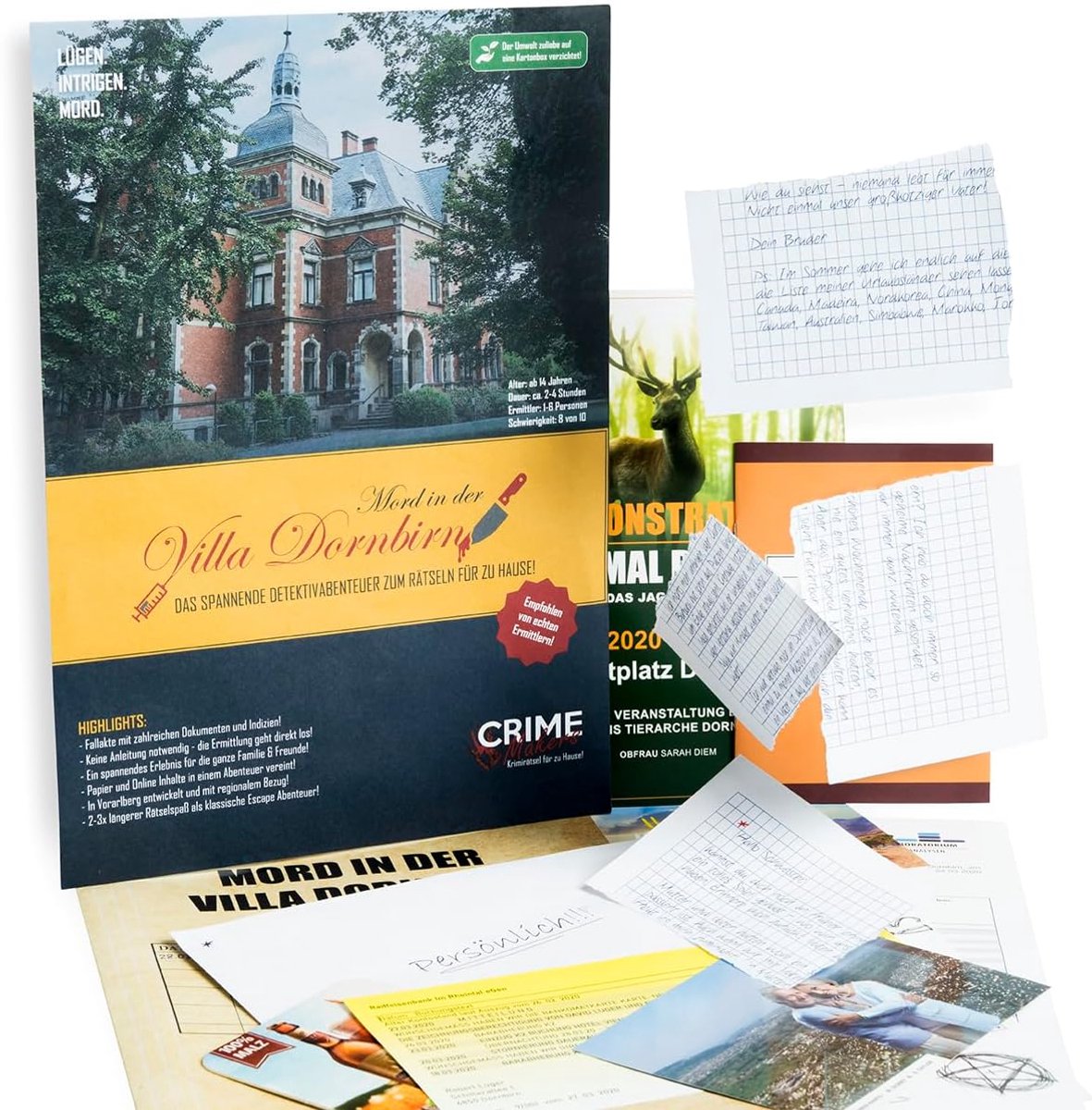 Raadselspel Moord - Detectief Spel - Avondje Puzzelen - Multimediaal Onderzoek - 32 x 23 cm